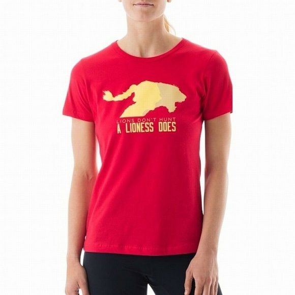 ASICS RED HUNTRESS GRAPHIC SKINNY T-SHIRT SIZE XXL - Picture 2 of 7